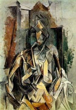  1916 Oil Painting - Femme assise dans un fauteuil 1916 Cubism